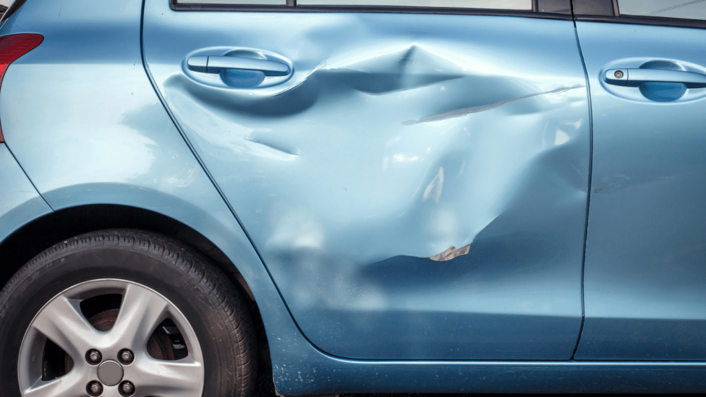 Body of car get damage by accident